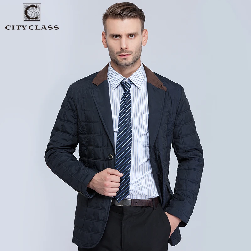 City Class Новых Мужские Осенние Куртки Мода Casual Стёганный Костюм Воротник Пиджака Бесплатная Доставка CC13163