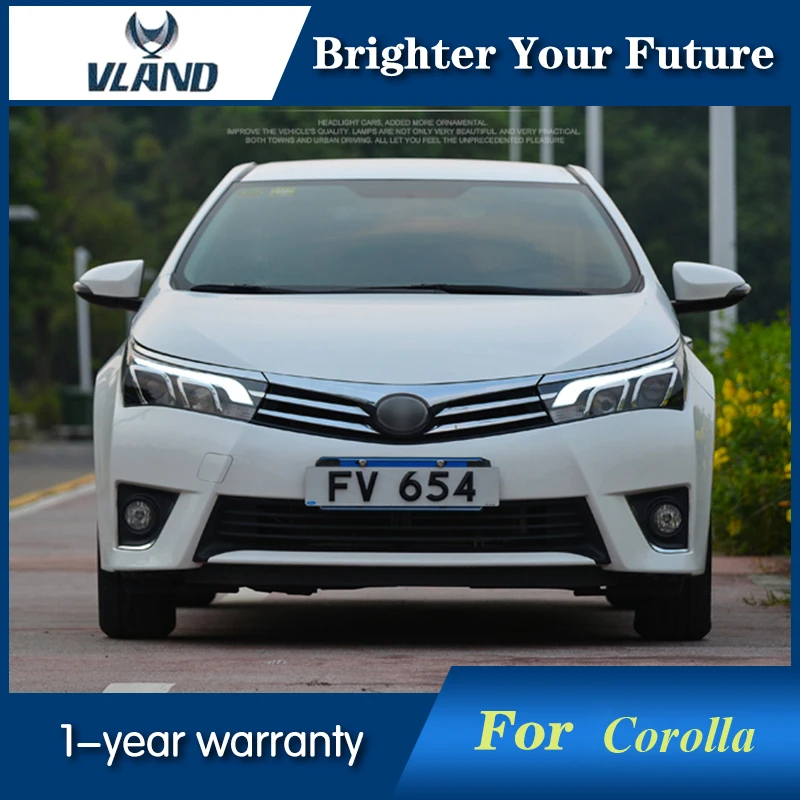 

Vland LED Headlight For Toyota Corolla 2014 to 2015 Altis Head light DRL Bi Xenon Lens High Low Beam Parking Fog Lamp