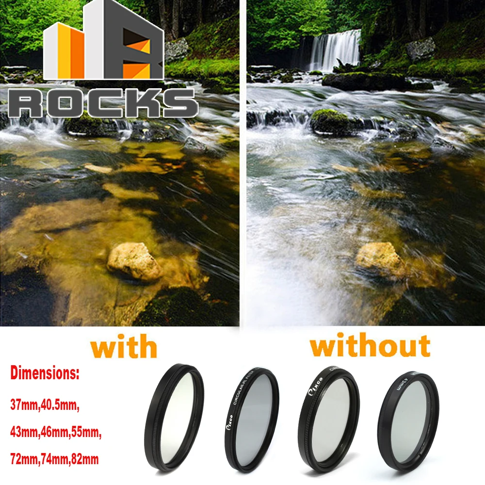 

CIR-PL 37mm,40.5mm,43mm,46mm,55mm,72mm,74mm,82mm Circular Polarizing Digital Slim Lens Circular Polarizer Filter
