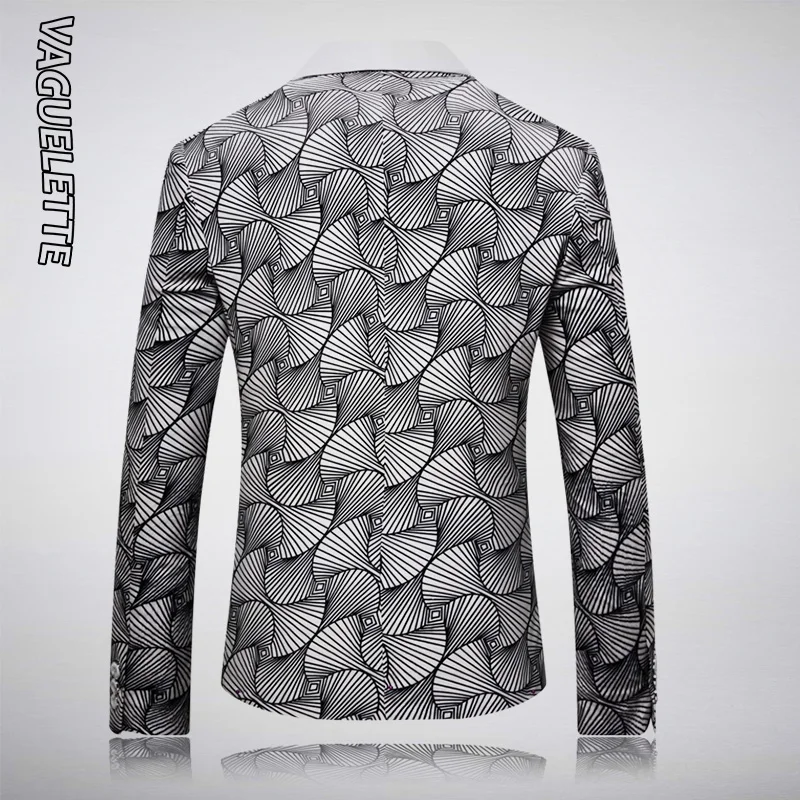 VAGUELETTE Elegant Geometric Pattern Blazer Men Shawl Collar Slim Fit Blazers Wedding Suit Jacket For Men Coat Tuxedo 2019 M-5XL VAGUELETTE Elegant Geometric Pattern Blazer Men Shawl Collar Slim Fit Blazers Wedding Suit Jacket For Men Coat Tuxedo 2019 M-5XL
