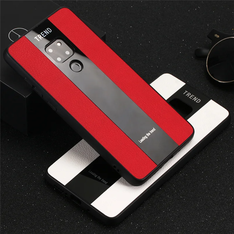 

2019 Luxury Vintage Leather Phone Case For Huawei Mate 20 Pro P30 Pro P20 Pro Nova 4 3 3i Silicone TPU Shockproof Cover P20 Lite