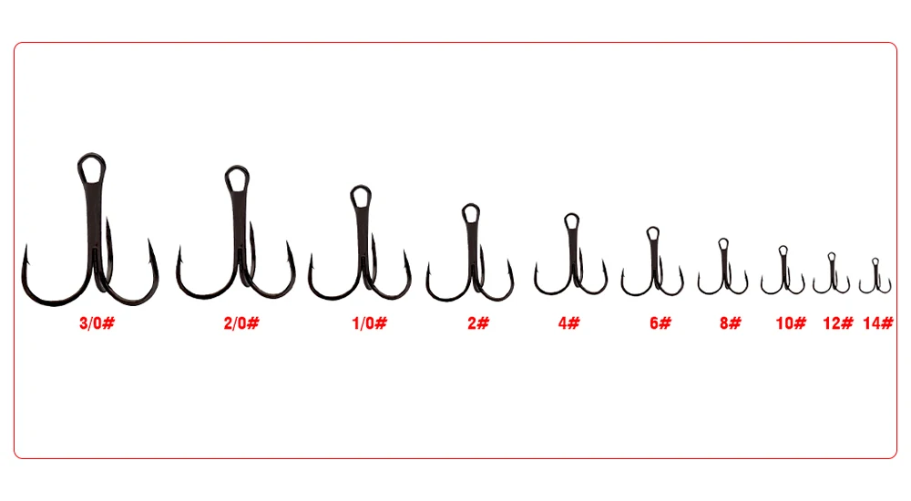 50 шт. Высокоуглеродистая сталь рыболовный крючок 1/0#-3/0# черный тройной крючок Рыболовные снасти круглый изгиб тройной морской окунь