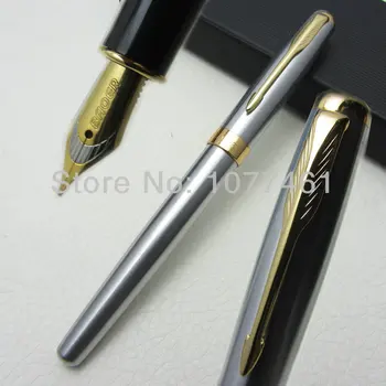 

BAOER 388 silver and golden clip Fountain Pen B1001
