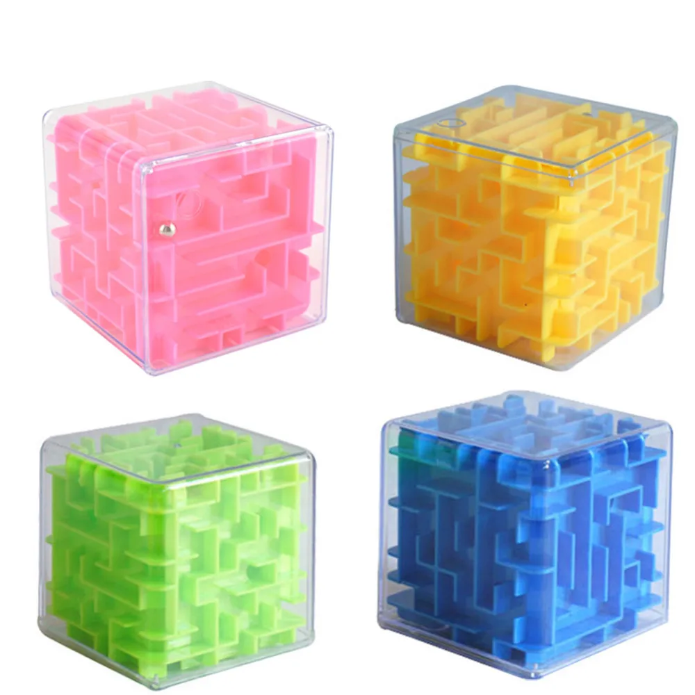 3D лабиринт Magic Cube Puzzle Скорость Cube лабиринт катящийся шар Игрушечные лошадки игра-головоломка cubos magicos образования Интеллект малыша игрушка