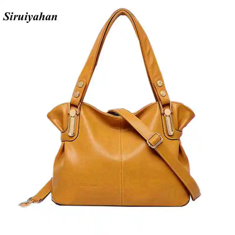 

Siruiyahan Luxury Handbags Women Bags Designer Women's Genuine Leather Handbags for Women Totes Solid Soft Ladies Bag Sac a Main