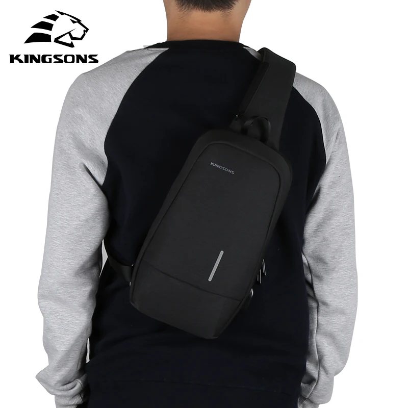 Kingsons, Мужская нагрудная сумка, мужские сумки через плечо, маленькая сумка на одно плечо для подростков, Повседневная дорожная сумка