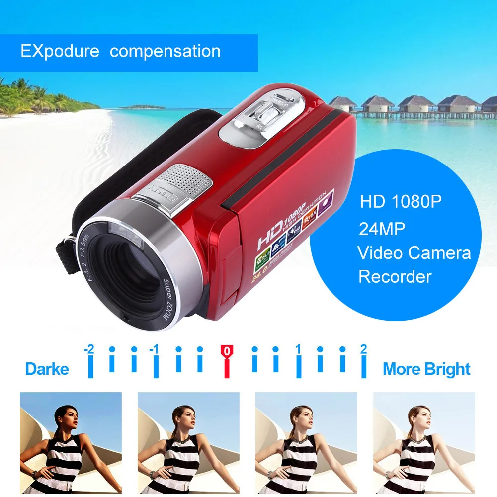 3 дюймовый TFT LCD HD 1080P 24MP 18X цифровой зум видеокамера DV камера 20A Прямая