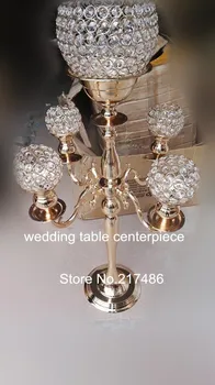 

lattest srtle Wholesale Silver and Gold Color Trumpet Mosaic Vases For Wedding Centerpiece