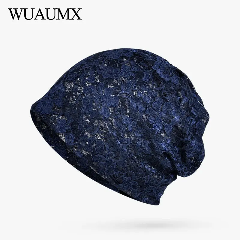 Wuaumx/женские шапки бини на весну и лето фиолетовые многофункциональные тюрбан