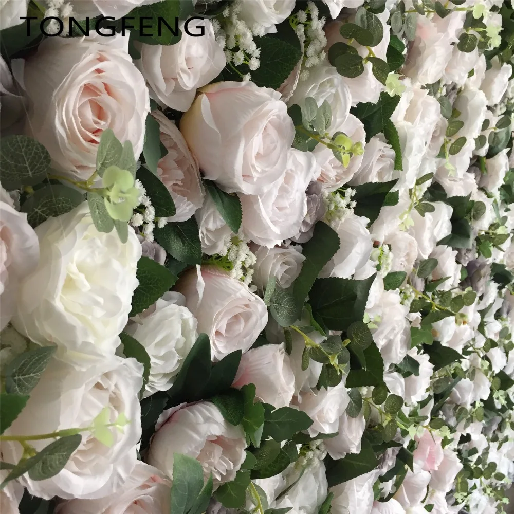 TONGFENG 24 шт./лот, смешанные цвета, Свадебный 3D цветок, Настенный Цветок, свадебное украшение, искусственный шелк, роза, пион, свадебный фон, украшение