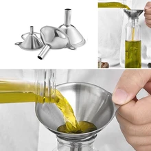 3 шт. Нержавеющая сталь заливки декантации Воронка с сетчатый фильтр 11/13/15 см Кухня инструменты