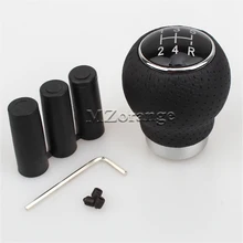 MZORANGE 5 Speed Manual Leather Gear Shift Knob Shifter Lever Knob Fit For BMW Ford Passat Honda Audi Toyota Golf Fit For MOMO possbay car gear shift knob handle cover for audi mercedes hyundai buick toyota honda 5 speed manual transmission gear shifter