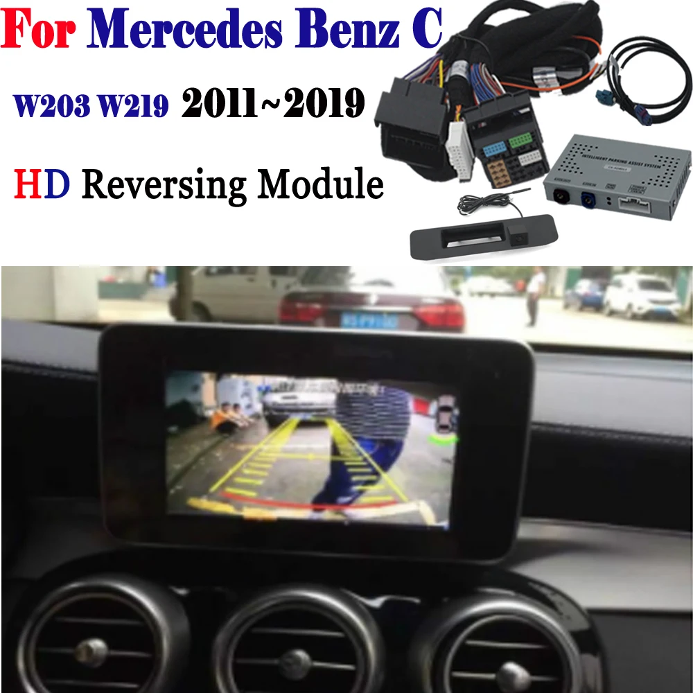Камера заднего вида для Mercedes Benz C Class W203 W219 2011 ~ 2019 адаптер оригинальный экран