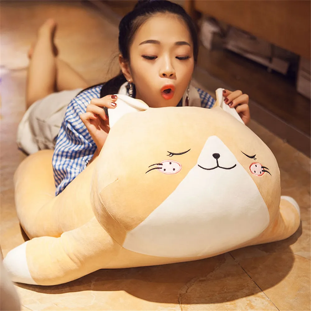 

Fancytrader Cuddly Fat Cat Pillow Toy Big Soft Stuffed Anime Cats Cushion Doll for Birthday Gifts