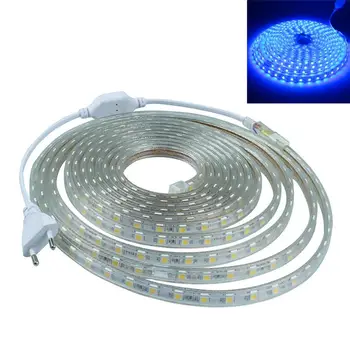 

1M Strip Lights Waterproof 5050 LED Lights Strip 220V For Birthday Christmas Party Decoration With EU Plug