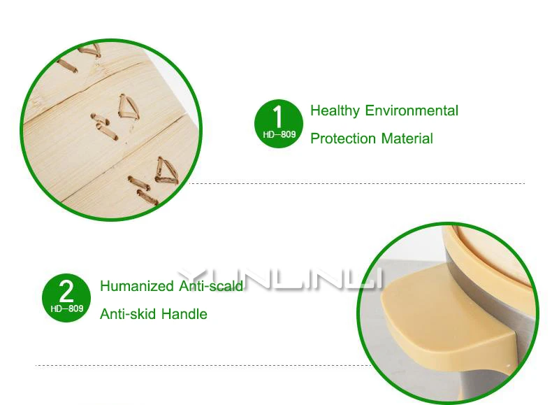 Интеллигентая(ый) Электрическая Пароварка с микрокомпьютером бамбуковый пароход Бытовая Многофункциональная крышка для еды отпариватель HD-809