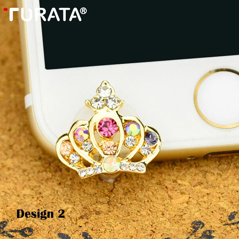 

Lovely Crown Mobile phone Anti-dust plug 3.5mm Audio Earphone Jack Decoration Protection Set Accessories Phone Gadgets Universal