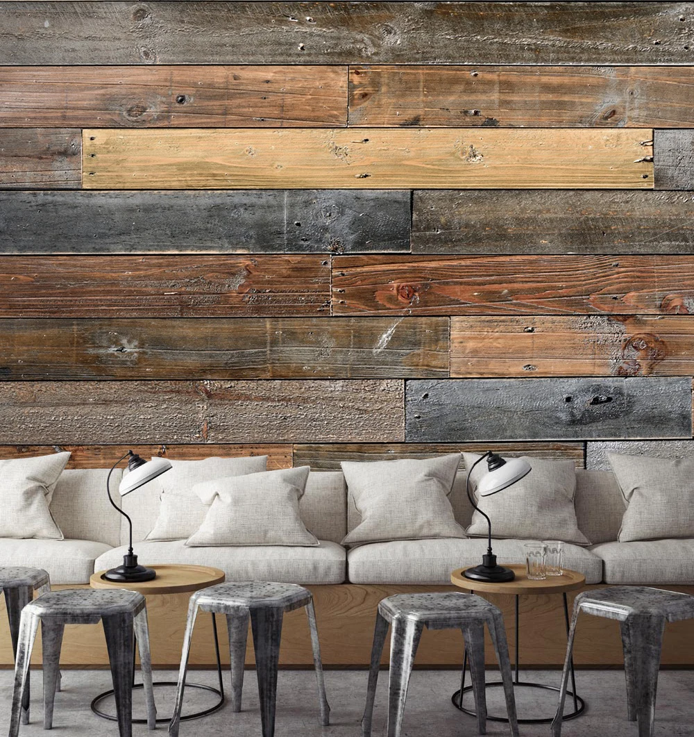 

[Self-Adhesive] 3D Wooden Board Stripe 013 Wall Paper mural Wall Print Decal Wall Murals