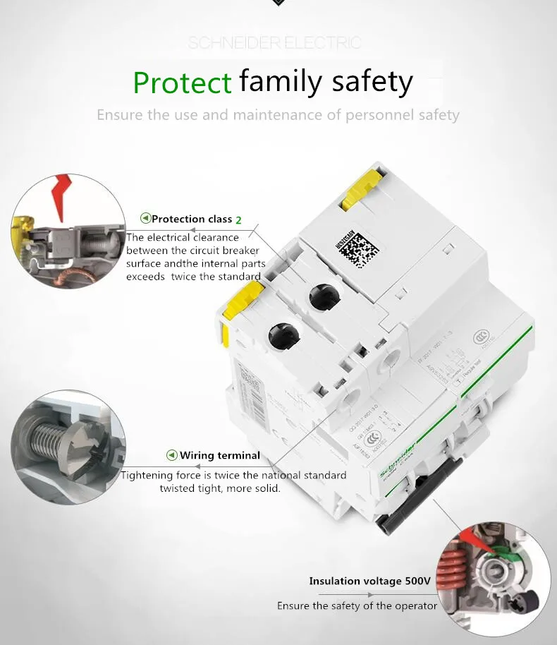 Автоматические выключатели Schneider A9 IC65N iDPNa Vigi+ 25A воздушный выключатель с защитой от утечки