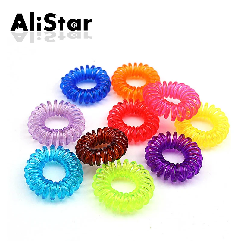 

Good quality telephone wire hair band candy color rubber hair holders elastic for the hair Girl Women Hair Accessories #JH047