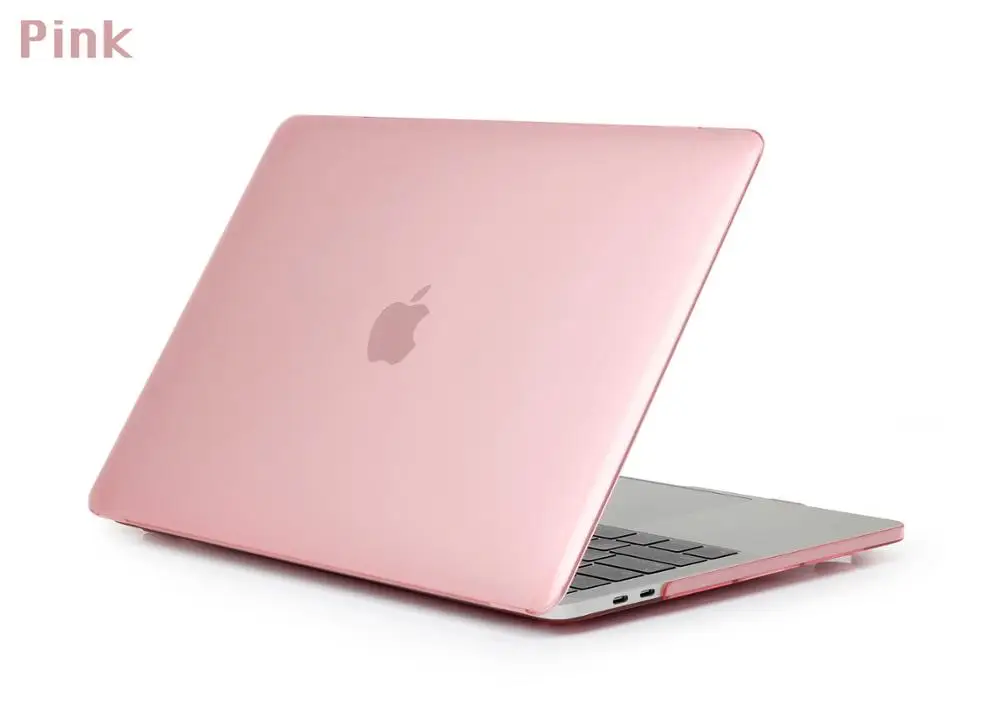 3IN1 прозрачной крышкой для Apple Mac book Air Pro retina 11 12 13,3 15 дюймов для MacBook Pro 13 с Touch Bar чехол сумка для ноутбука - Цвет: pink-crystal