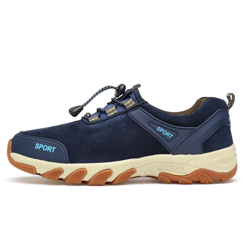 

Mr Smile Genuine Leather Outdoor Sport Casual On Foot Climbing Sneakers Lace-up Rubber Mountaineering Mens Shoes