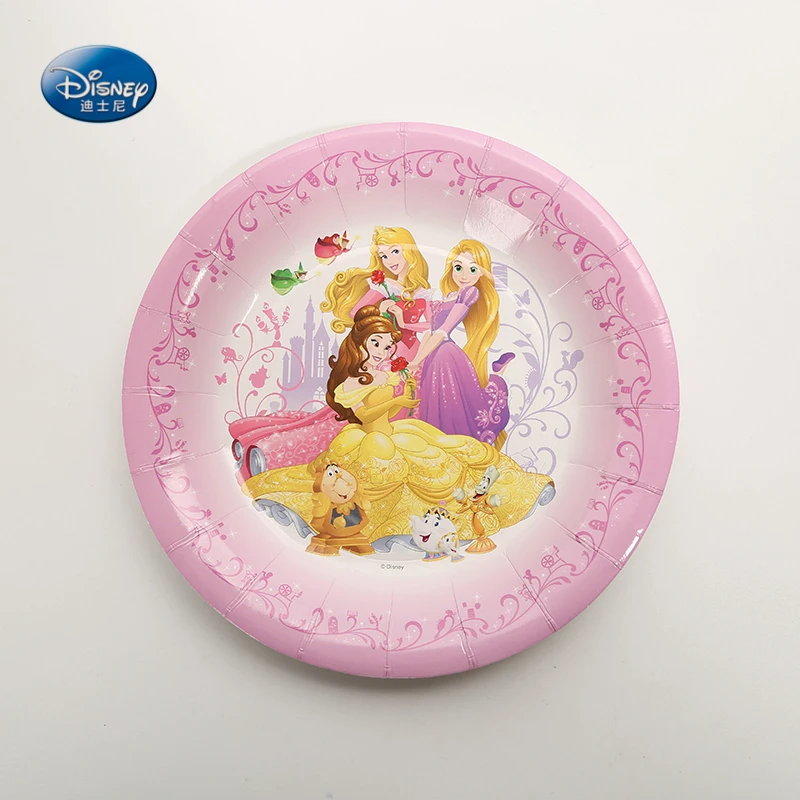 

6Pcs/Pack 7inch Princess Theme Party Plates Cartoon Decor Girls Happy Birthday Favors Festival Party Plates Supplies