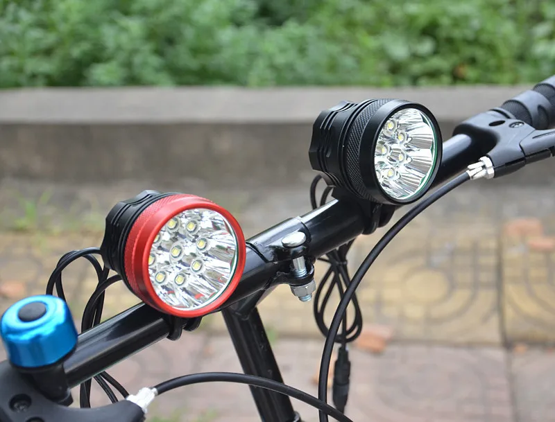 Светодиодный фонарик 9 светодиодный 12000lm Перезаряжаемый 18650 аккумулятор велосипедный фонарь