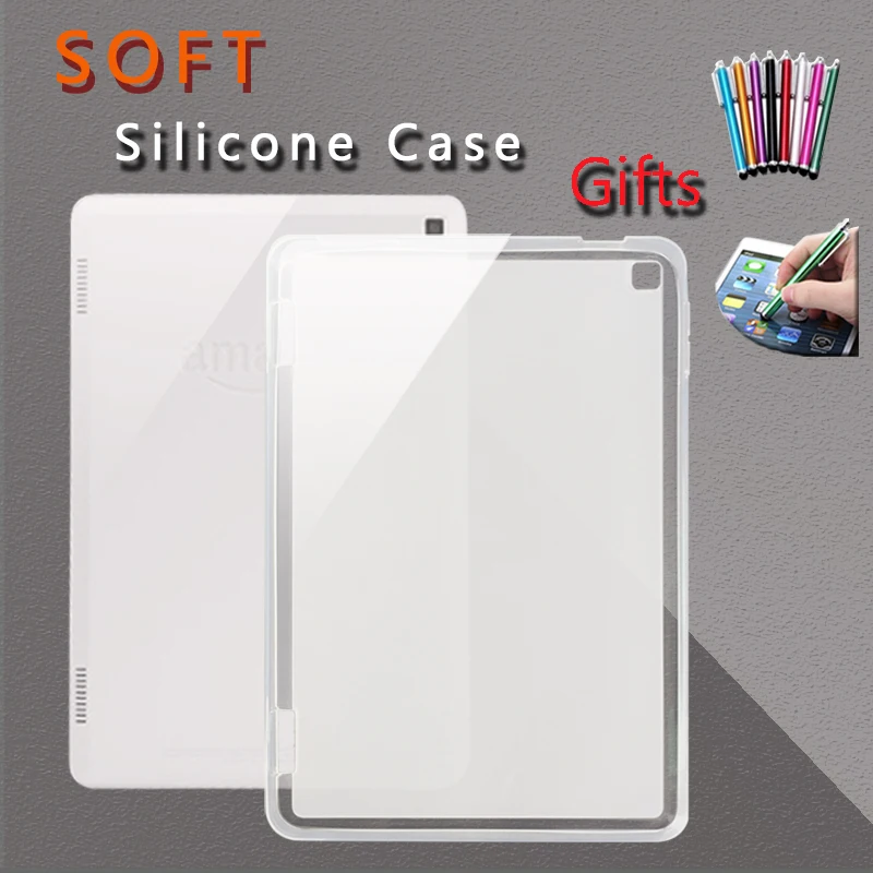 

Transparent Silicon Case for Amazon Fire HD 10 Case 2017 2016 Soft Tablet Cover HDX 8.9 7 HD7 2014 Kindle Paperwhite 1 2 3 Bags