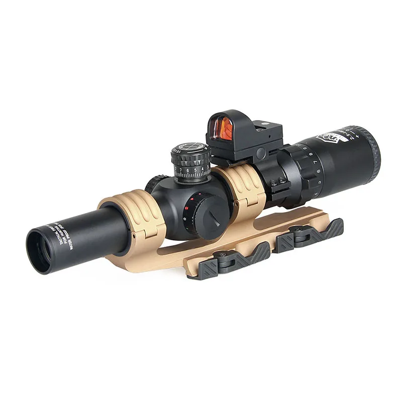 

Hunting Scope Canis Latrans 2.5-10X26 Rifle Scope With 1x Red Dot 2 Type Scope Mount For Outdoor Hunting gs1-0345