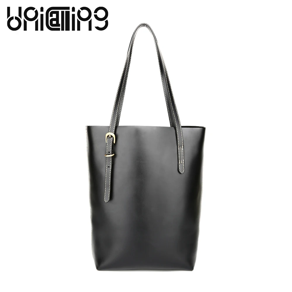 

New style Genuine Leather women bag Leisure fashion brand Oil Wax Cowhide Large capacity shoulder bags for girls big handbags