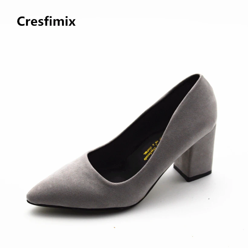 Туфли-лодочки Cresfimix женские замшевые пикантные без застежки высокий каблук