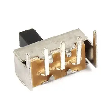 

100 Pcs 5mm High Knob 3 Pin 2 Position SPDT Right Angle Slide Switch 0.1A 12V DC SS12F23-G5