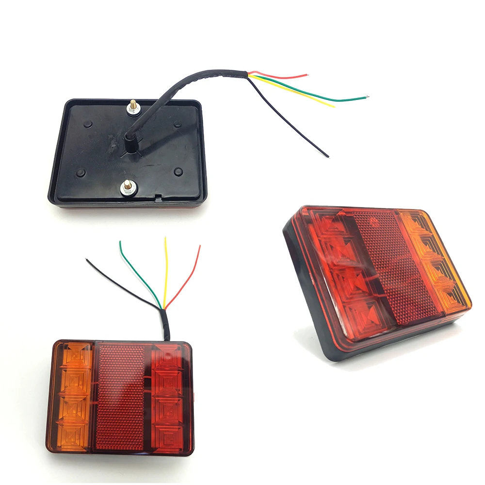 CNSUNNYLIGHT Car Truck Rear Tail Light Warning Lights Rear Lamps Waterproof Tailight Rear Parts for Trailer Caravans DC 12V 24V (4)