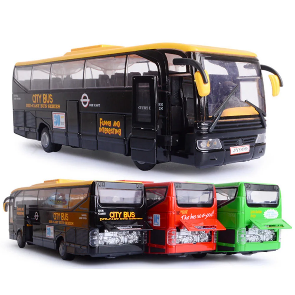 Сплав модель автобус Металл diecasts игрушка транспортные средства тянуть назад и