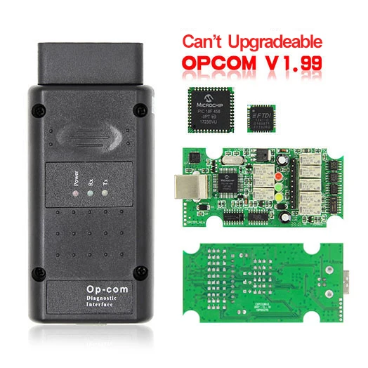 OPCOM V1.99 OBD2 диагностический инструмент для Opel OP COM с PIC18f45 FT232RQ чип высокое качество автомобильный диагностический сканер - Цвет: V1.99