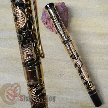 Роликовая Шариковая ручка Jinhao 5000 с тиснением дракона черный и золотой
