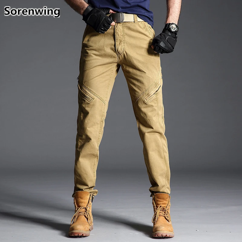 

tactical pants men cotton military cargo pants quality work long trousers waterproof breathable joggers trousers big size 340