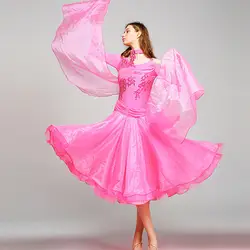 Стандартный бальные платье для танцев для Для женщин высоким качеством конкурс бальных Танцы Костюм Леди фламенко платья девушки