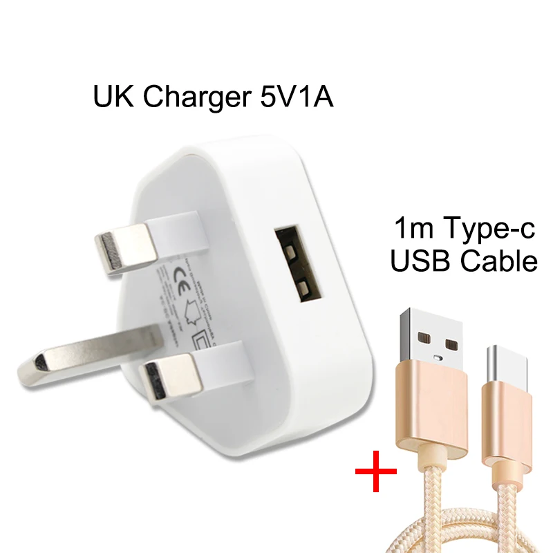 Универсальный порт USB адаптер питания 5 V 1A Великобритания вилка зарядное устройство для мобильного телефона для iPhone samsung huawei USB настенное зарядное устройство отправка линии передачи данных - Цвет: Type C Golden