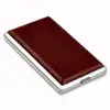 WITUSE WX Cigarette Case Brown Cigarette Box Case Holder Metal Leather Holds 12/14/18/20 Cigarettes 1