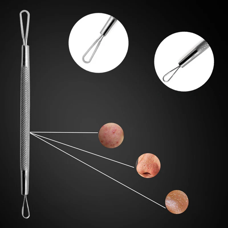 1 предмет, лидер продаж; Новинка Нержавеющая сталь угорь, прыщ, акне двойные кольца Squeeze Съемник