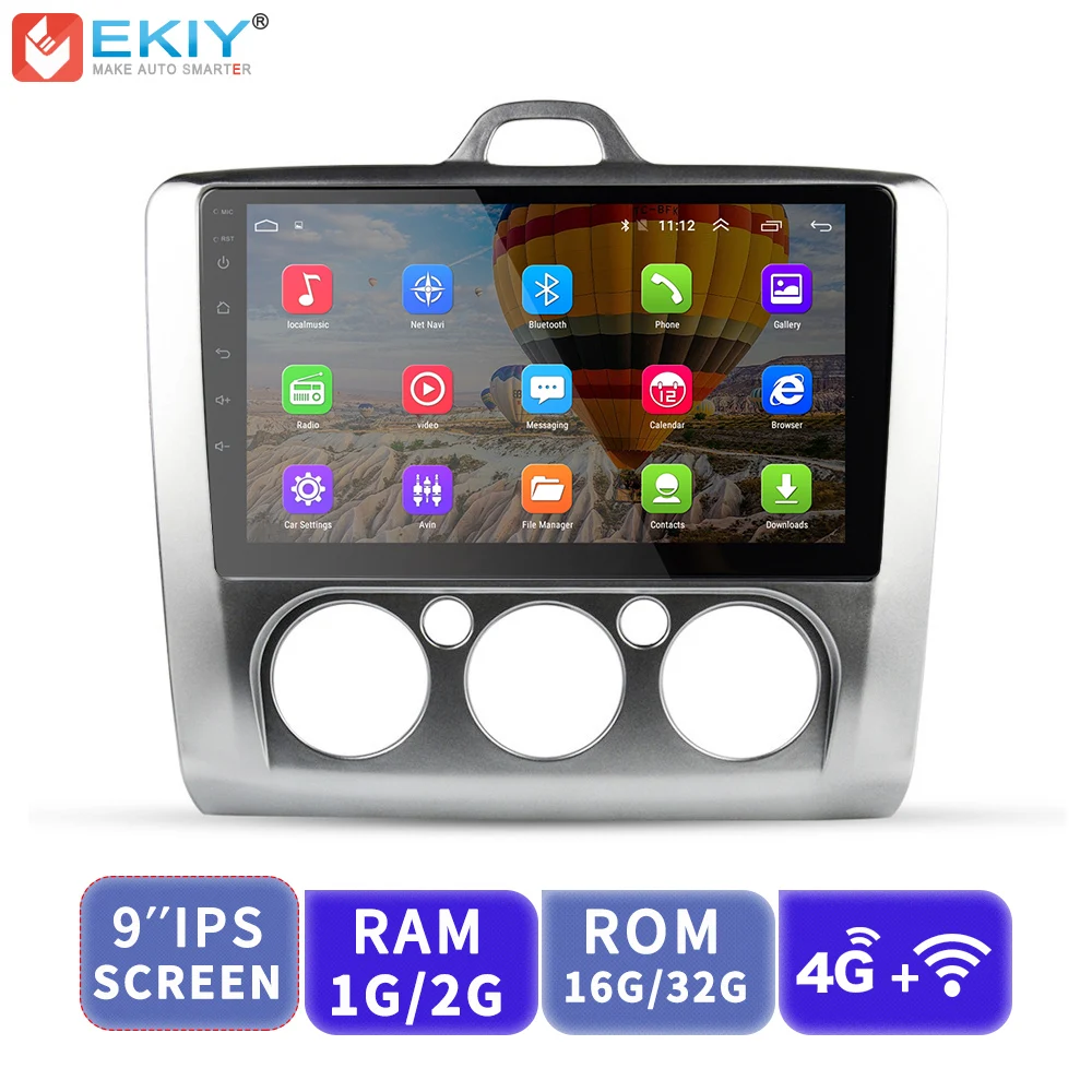 Best EKIY Car Multimedia Video Player GPS Navigation Android Autoradio For Ford Focus 2 3 Mk2 Mk3 Head Unit 1G+16G with 4G Modem 0