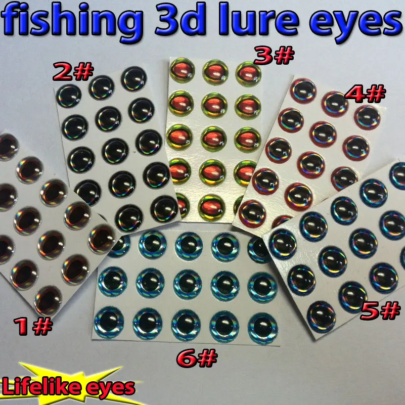 Новое поступление 2019! Рыболовные 3d приманки глаза искусственные Нахлыстовые 6