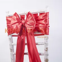 100 шт цвета Chiavari атласное кресло пояс галстук бабочка для банкета мероприятие отель украшение