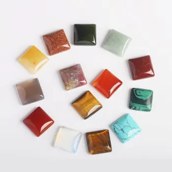 

16x5.5mm 100PCS/lot Square Jaspers/Jades/Agates/Quartz CAB Cabochon Beads For Jewellery Making Beads Ring Pendant DIY Beads