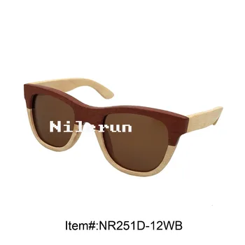 

two tone different wood combination sunglasses