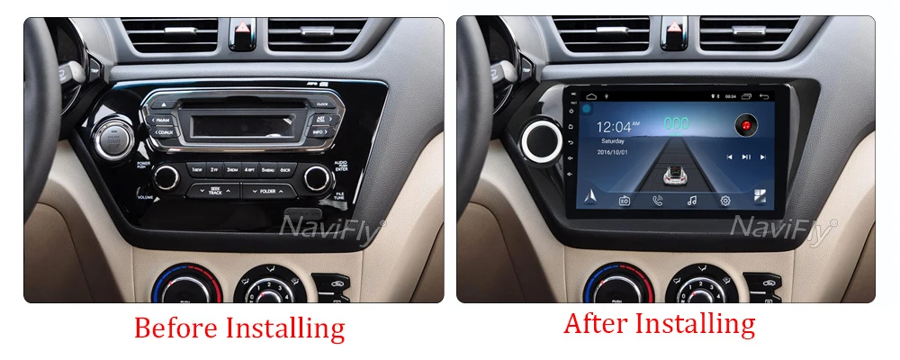 Excellent Navifly 9inch Android 8.1 Car multimedia player for Kia k2 RIO 2010 2011 2012 2013 2014 2015 Car radio GPS Navigation BT FM RDS 3