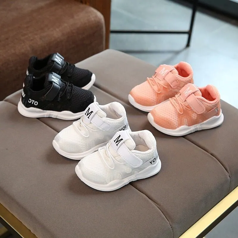 

Spring autumn kids shoes net breathable leisure sports running shoes for girls boys pink black white children sneakers CSH786