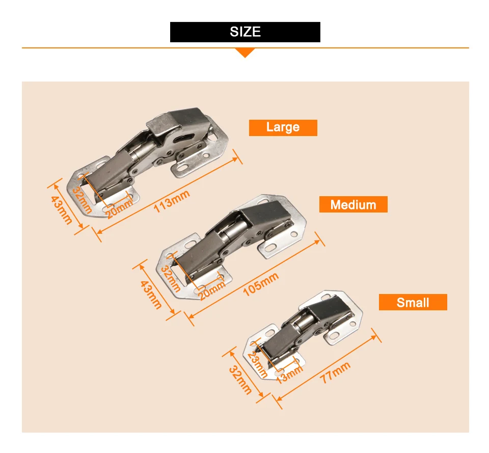 Шарнир гидравлического шкафа без сверления отверстия в форме моста пружинный мебельный шарнир 3/4/4,5 дюймов дверная петля для мебельного шкафа